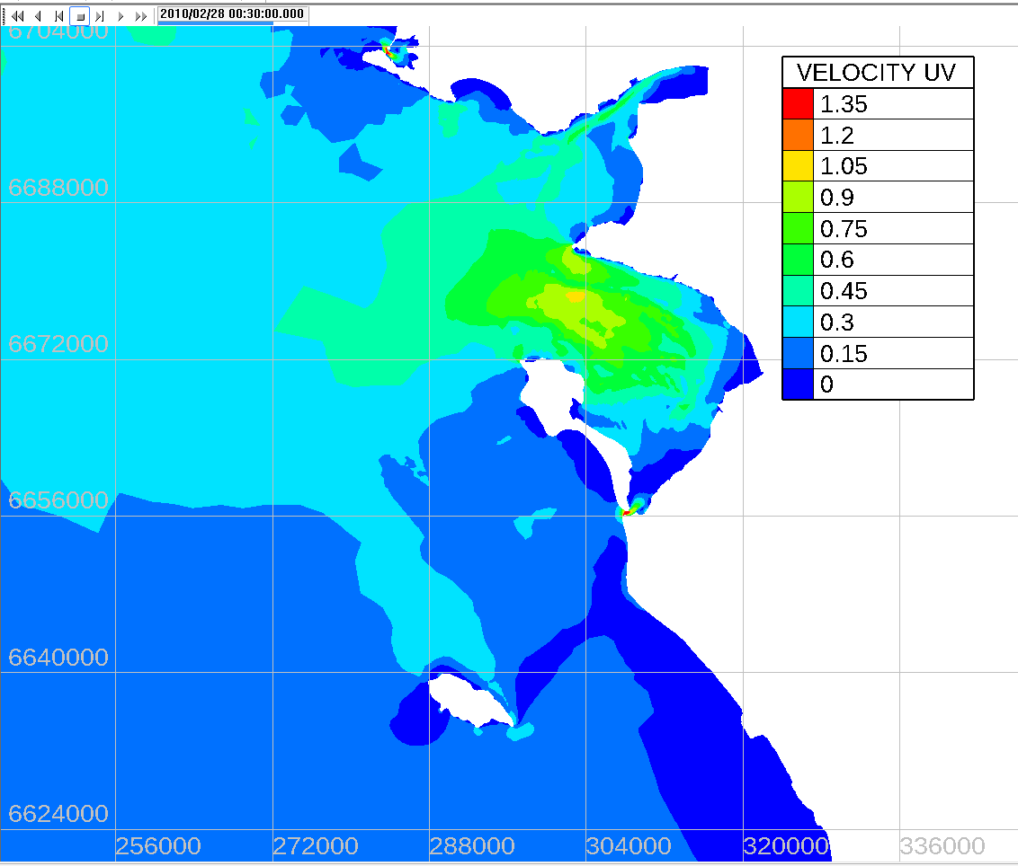 Carte de courant TELEMAC